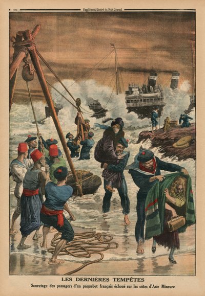 The Last Sea Storms, Rescuing the Passengers of a French Liner Lying on the Coast of Asia Minor, Back Cover Illustration from 